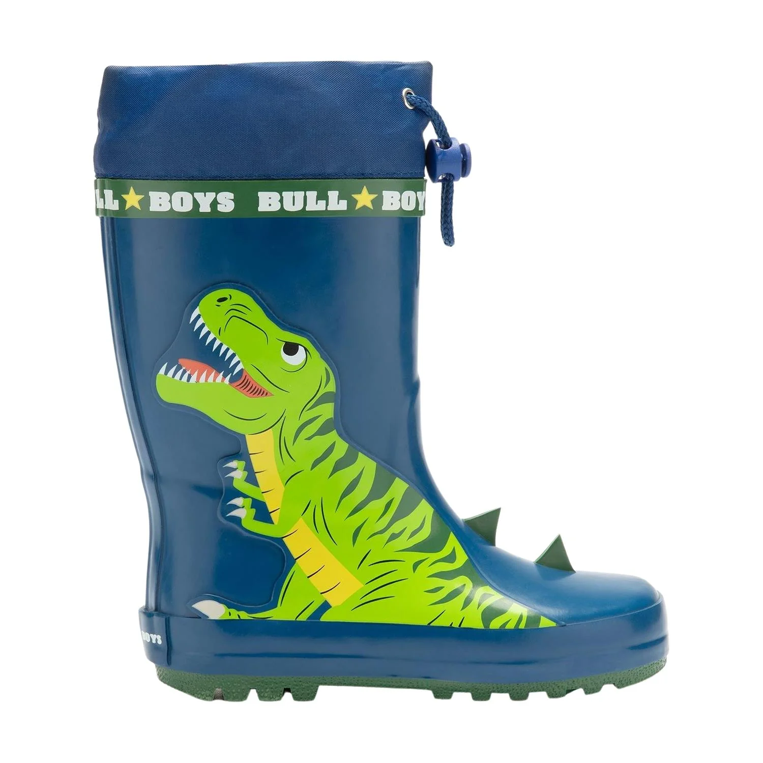 Bull Boys DN3399 (AE01) Dinosaur Blue Rainboot Toggle Top Wellies - Image 5