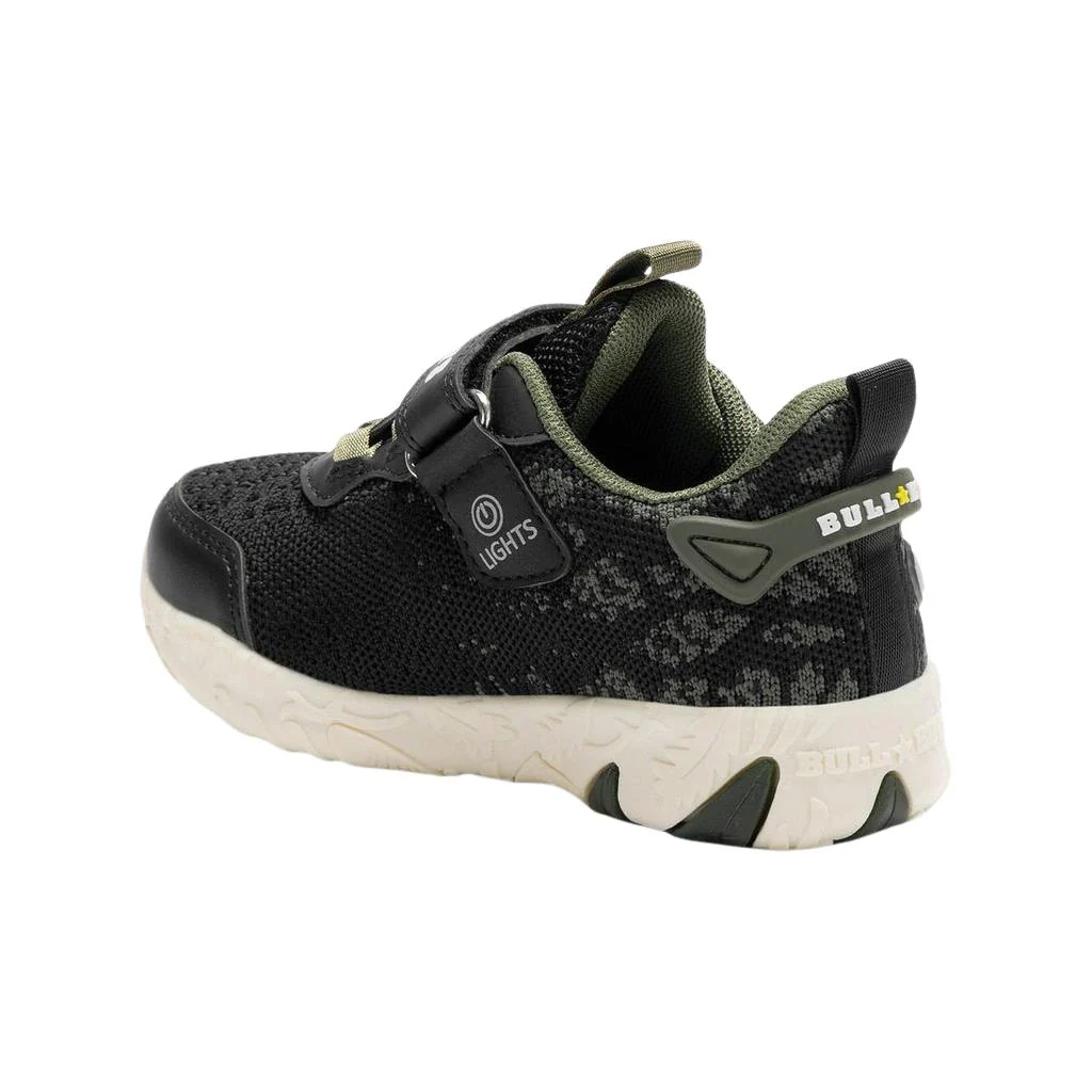 Bull Boys DNAL4557 (NE01) Anchilosauro Dinosaur Black Light Up Trainers - Image 2