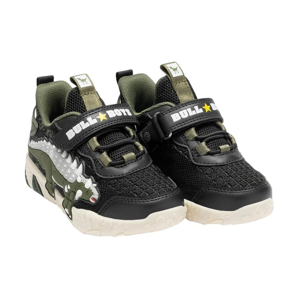 Bull Boys DNAL4557 (NE01) Anchilosauro Dinosaur Black Light Up Trainers - Image 5