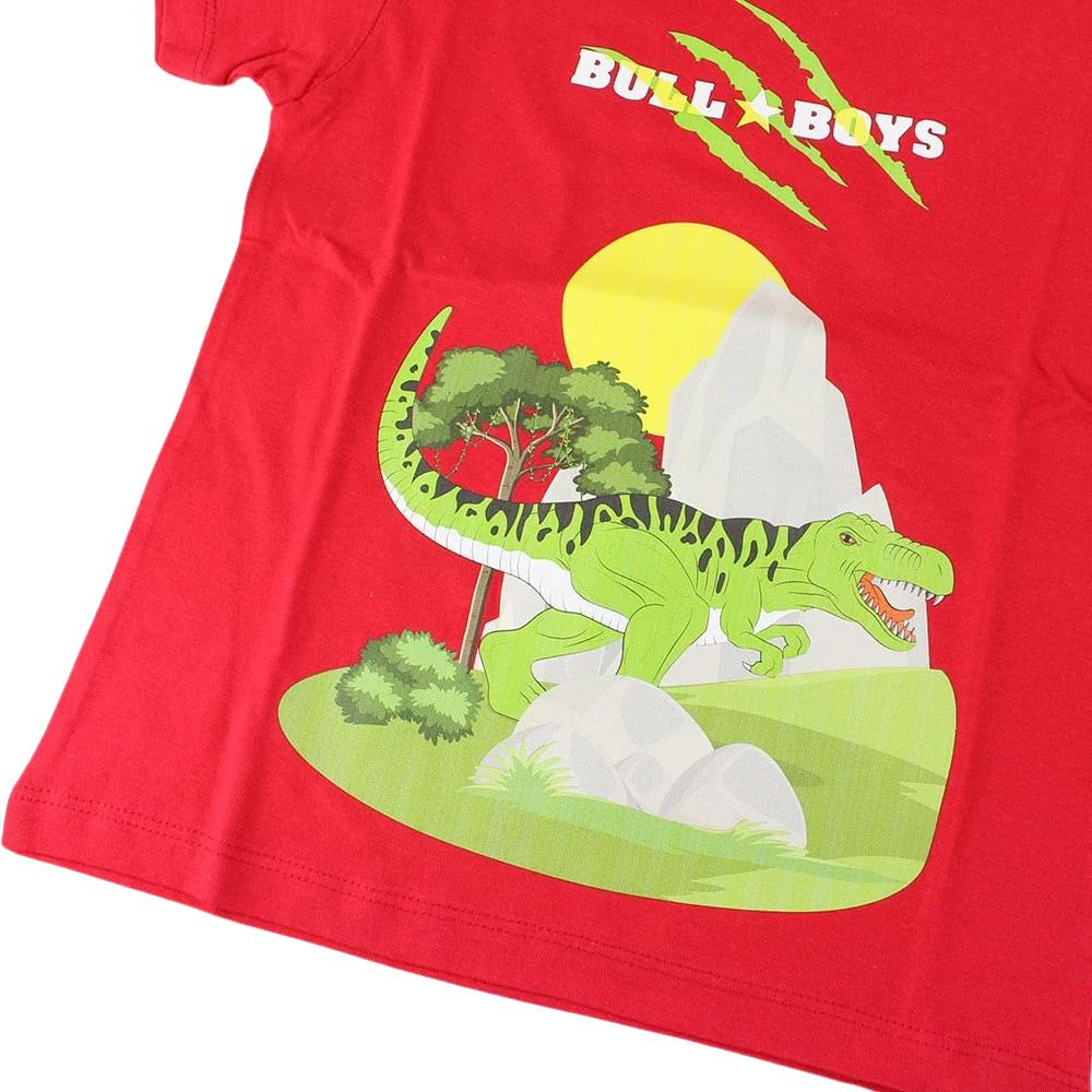 Bull Boys DNYA2391 Dinosaur Red Navy T-Shirt - Image 2