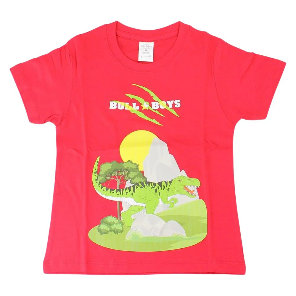 Bull Boys DNYA2391 Dinosaur Red Navy T-Shirt - Image 3
