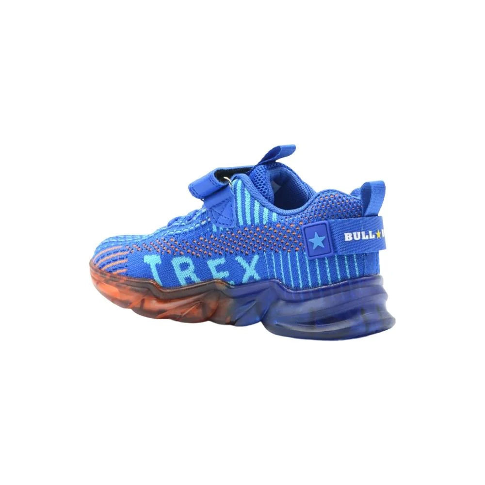 Bull Boys T-Rex Dinosaur Royal Blue Light Up Flashing Trainers Shoes - Image 20