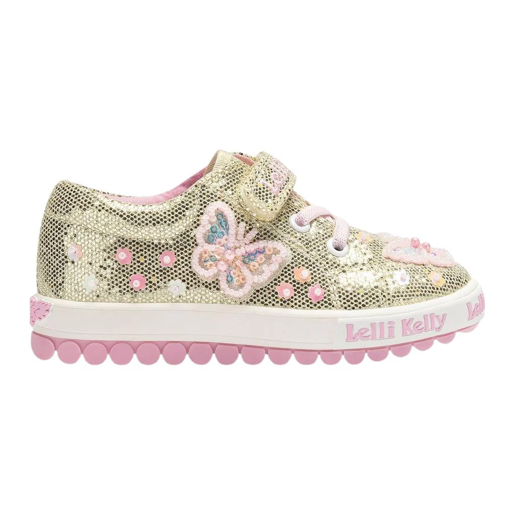 Lelli Kelly Emerald Glitter Canvas Trainers LK5421 - Image 3