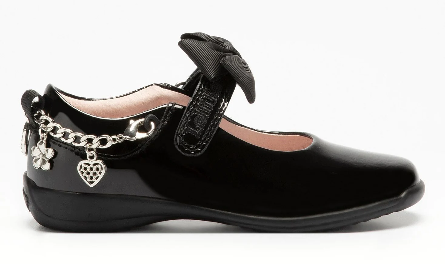Lelli Kelly Jewel Charm Black Patent Standard F Fit School Shoes LK8219 (DB01) - Image 2