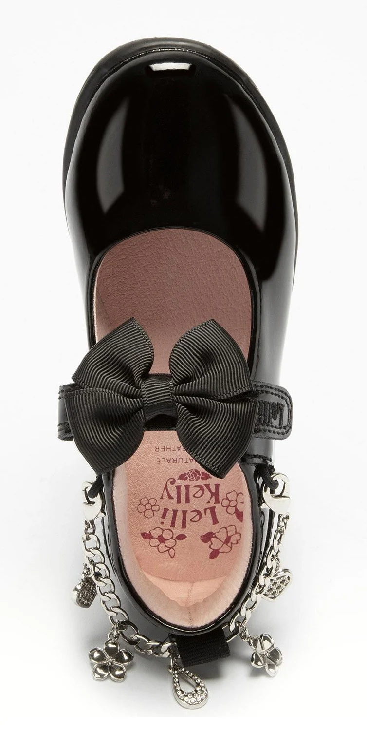 Lelli Kelly Jewel Charm Black Patent Standard F Fit School Shoes LK8219 (DB01) - Image 3