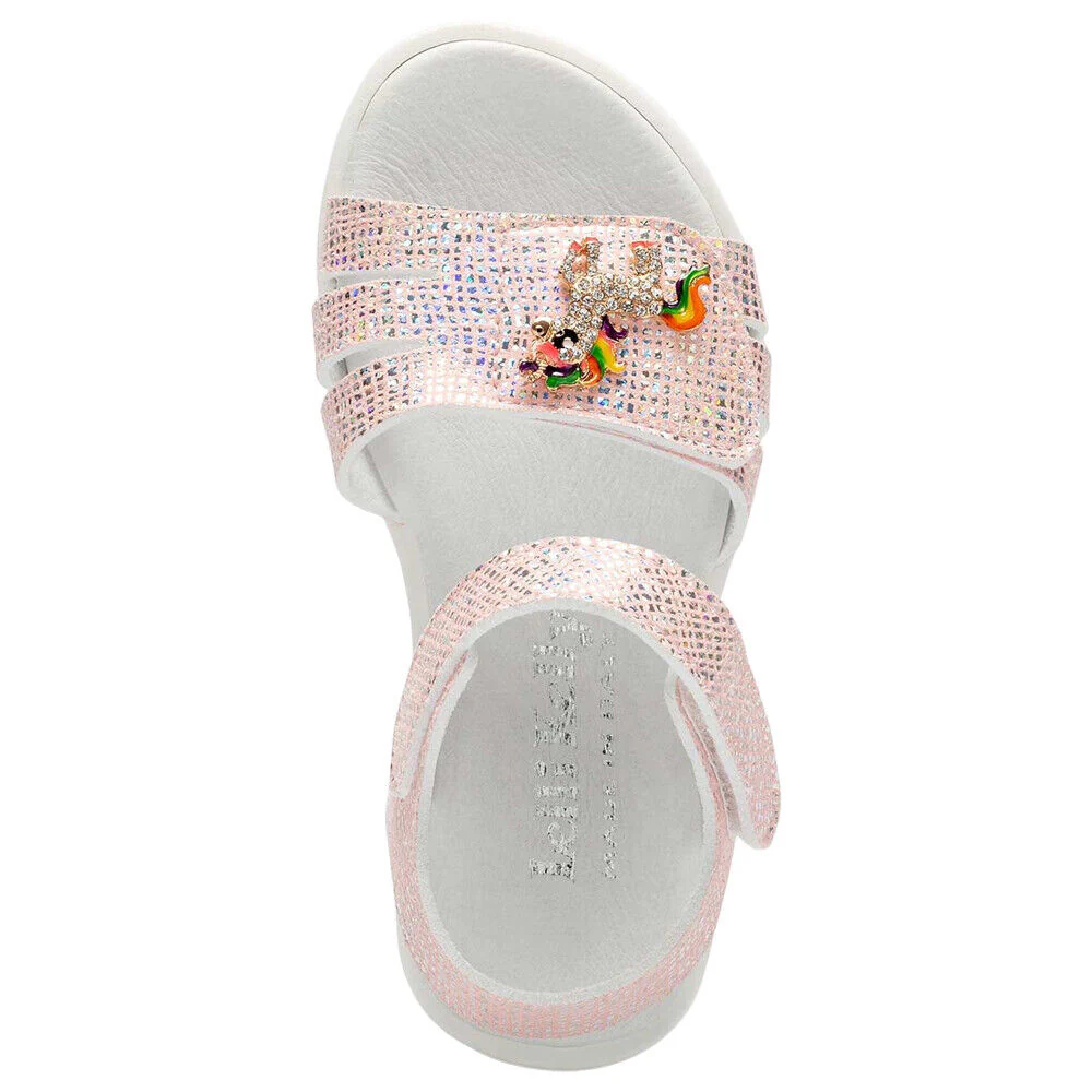 Lelli Kelly LK1506 (AC57) Unicorno 2 Rosa/Argento Glitter Adjustable Sandals - Image 4