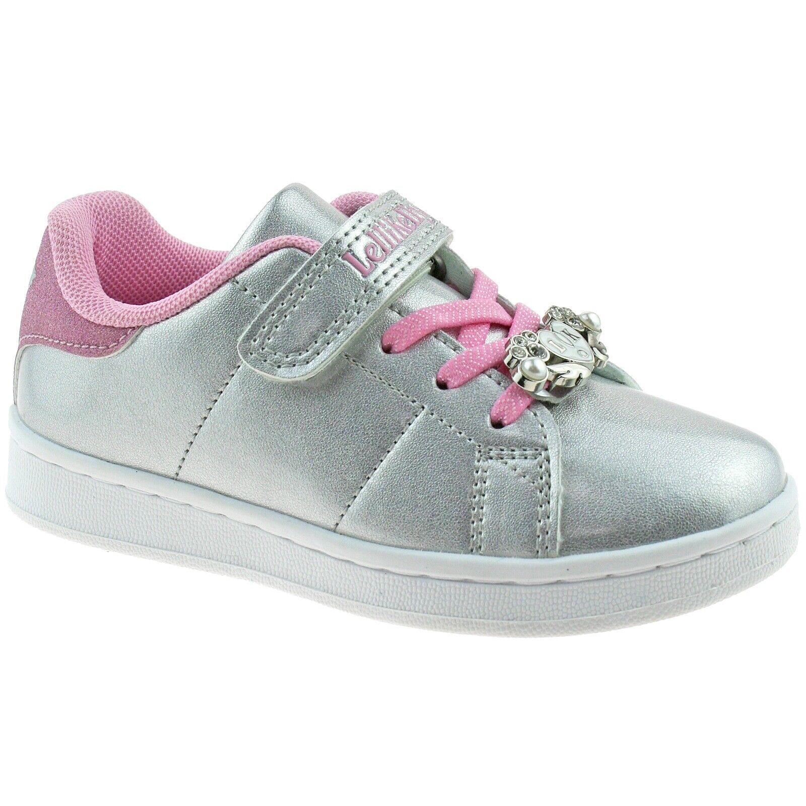 Lelli Kelly LK1812 (AH31) Sarah Argento Metallic Adjustable Trainer Shoes - Image 5