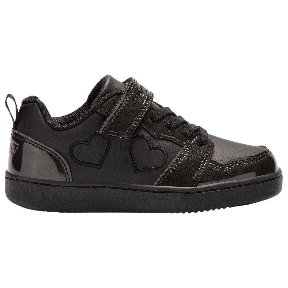 Lelli Kelly Paris Low Black Heart Hook & Loop Trainers LK2120 (AB01) - Image 2