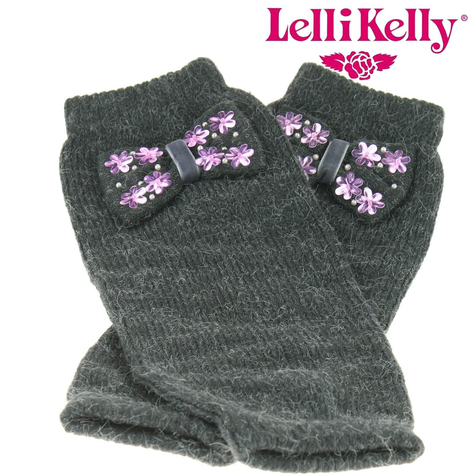 Lelli Kelly LK2210 Leg Warmers Mid Grey Bow - Image 5