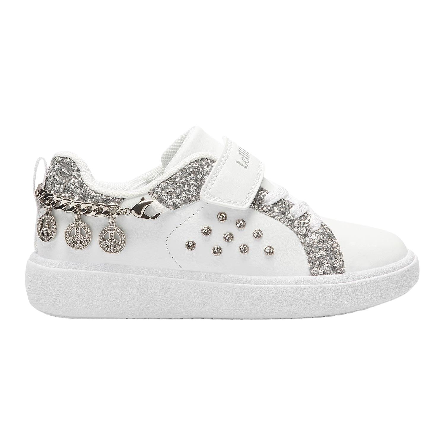 Lelli Kelly LK3410 (AA71) Gioiello White Silver Glitter Bracelet Trainers - Image 18