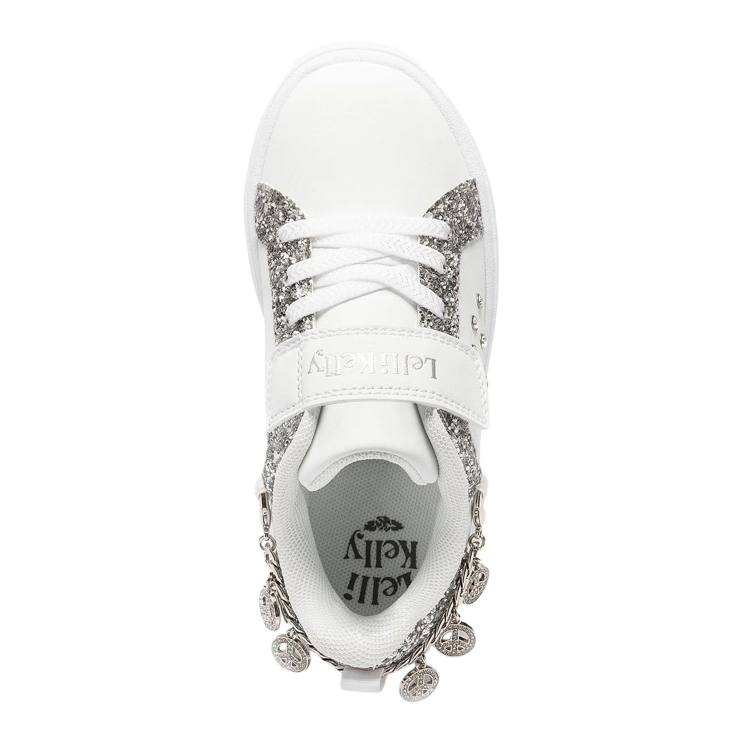 Lelli Kelly LK3410 (AA71) Gioiello White Silver Glitter Bracelet Trainers - Image 25