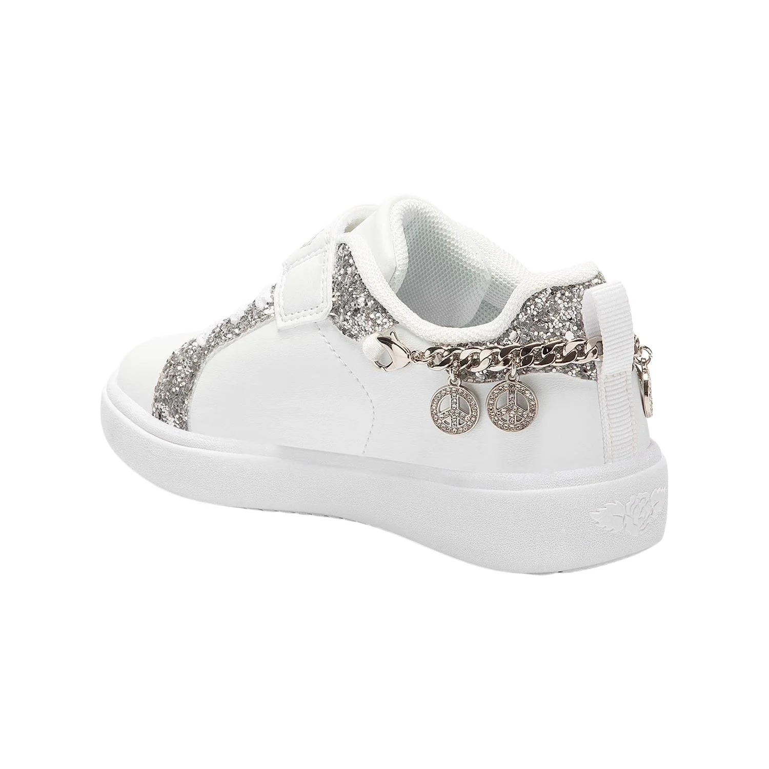 Lelli Kelly LK3410 (AA71) Gioiello White Silver Glitter Bracelet Trainers - Image 4