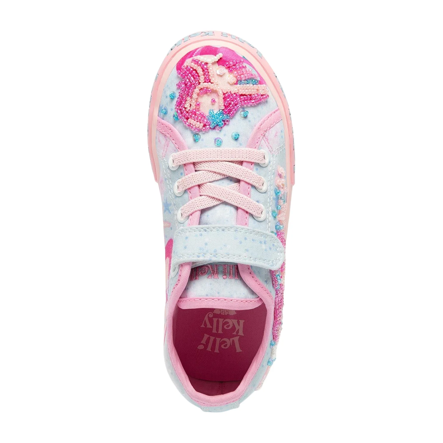Lelli Kelly LK3480 (BF02) Sirenetta Low Celeste Mermaid Canvas Slip On Shoes - Image 4