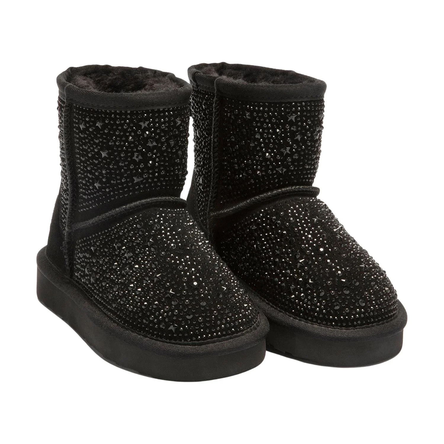Lelli Kelly LK3770 (EB01) Olivia Black Suede Diamante Warm Lined Boots - Image 56