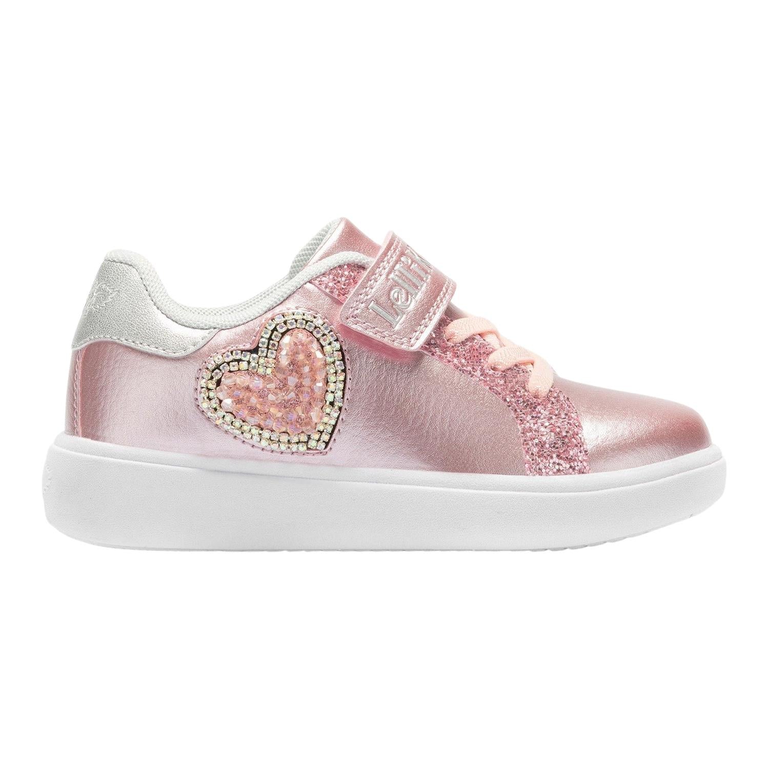 Lelli Kelly LK3828 (HC01) Love Rose Metallic Hook & Loop Trainers