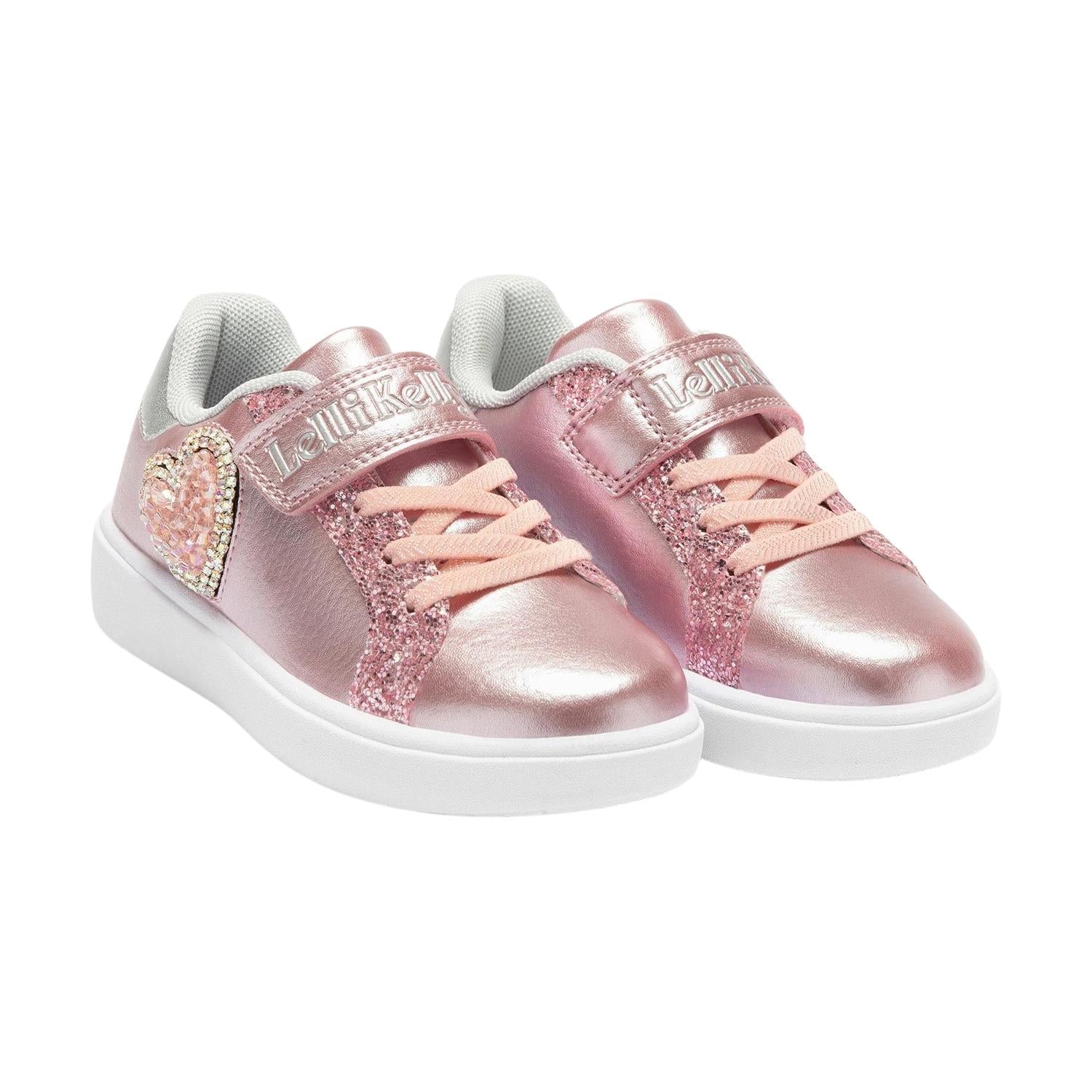 Lelli Kelly LK3828 (HC01) Love Rose Metallic Hook & Loop Trainers - Image 2