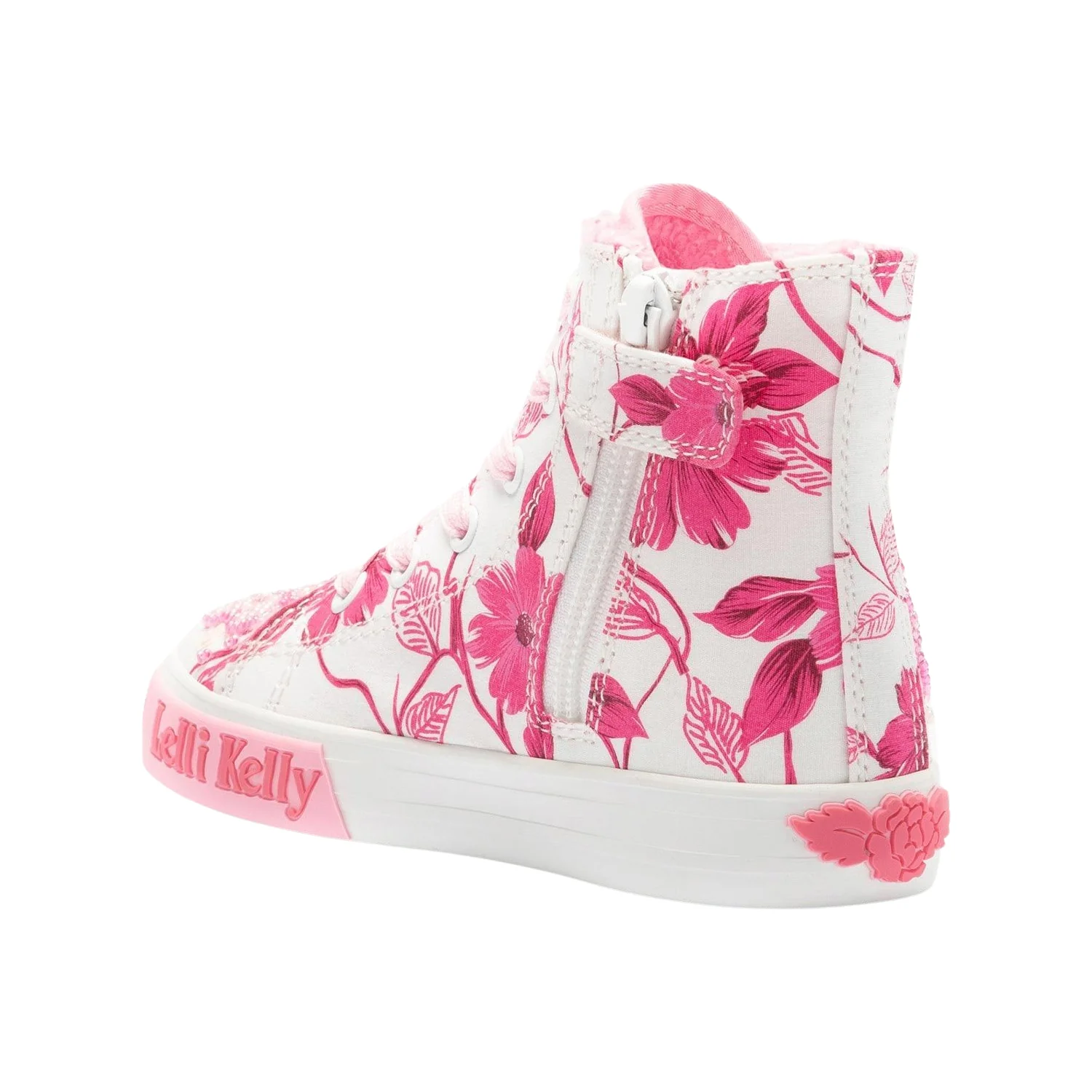 Lelli Kelly LK3852 (BA02) Brooke Mid White Warm Lined Canvas Baseball Boots - Image 3