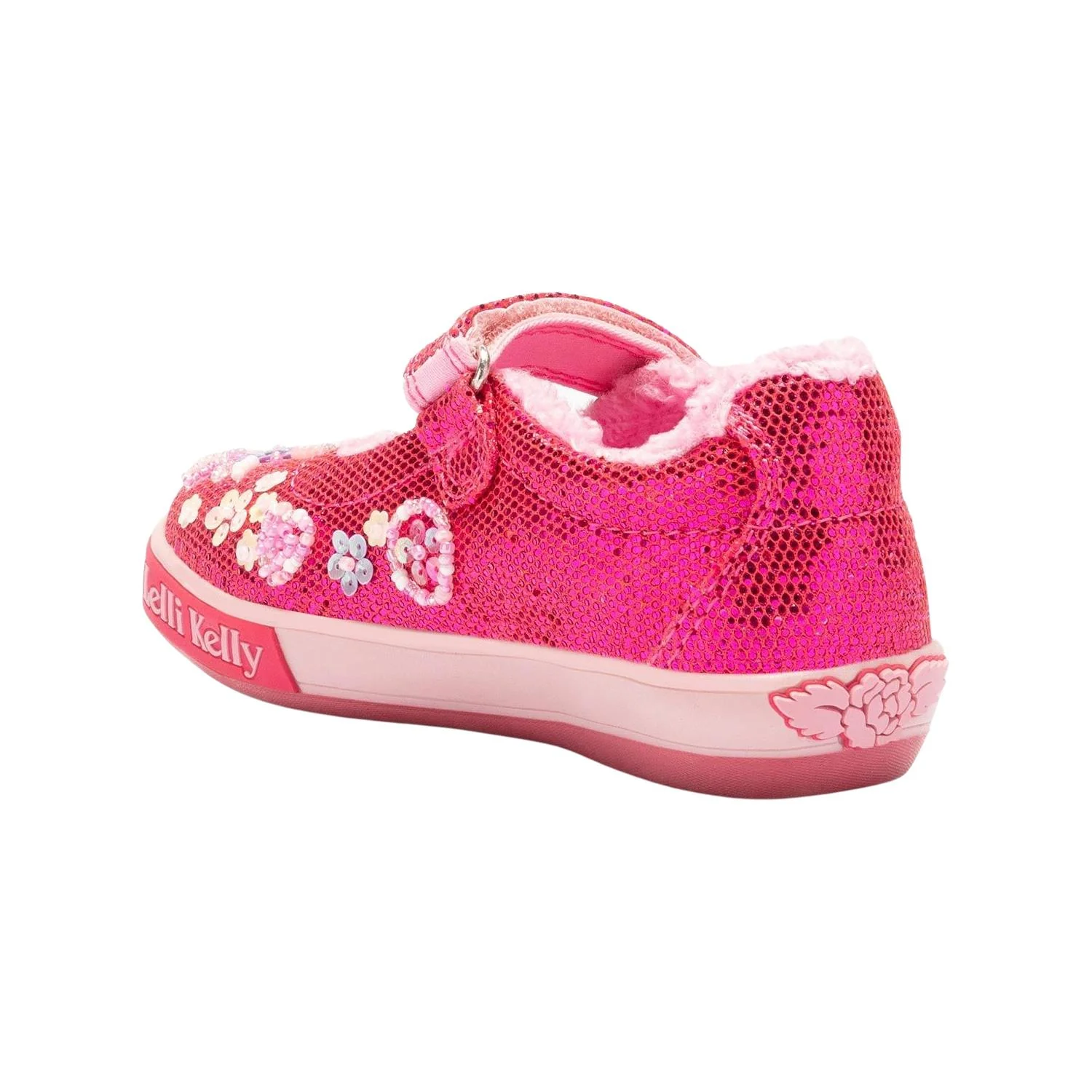 Lelli Kelly LK3860 (GC63) Dafne Hot Fuchsia Glitter Warm Lined Canvas Uppers - Image 3