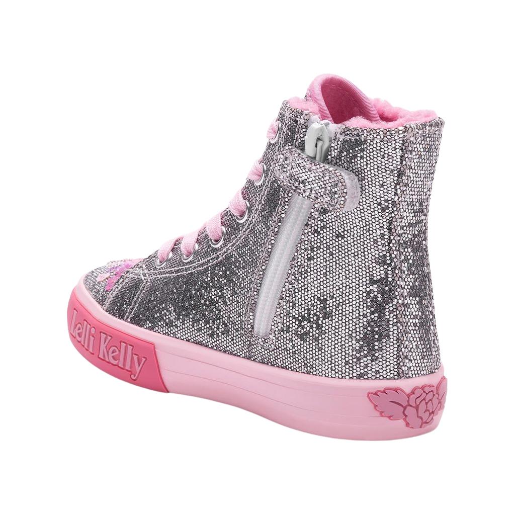 Lelli Kelly LK3861 (PE01) Dafne Pewter Silver Warm Lined Baseball Boots - Image 2