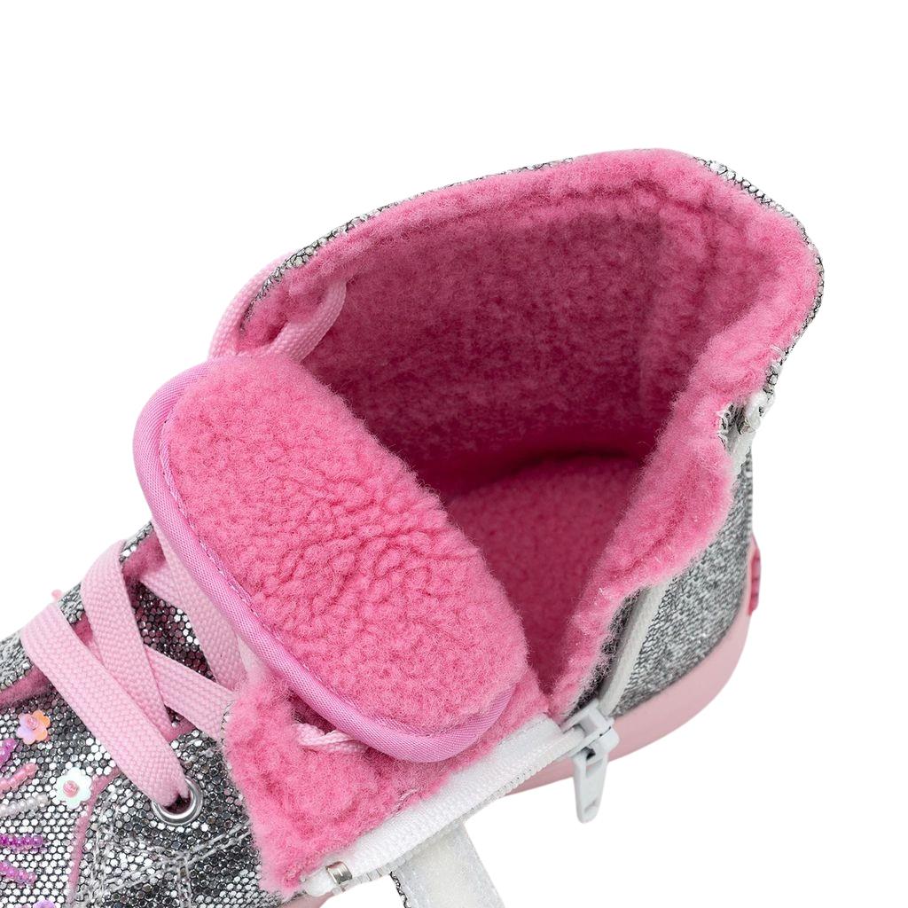 Lelli Kelly LK3861 (PE01) Dafne Pewter Silver Warm Lined Baseball Boots - Image 4