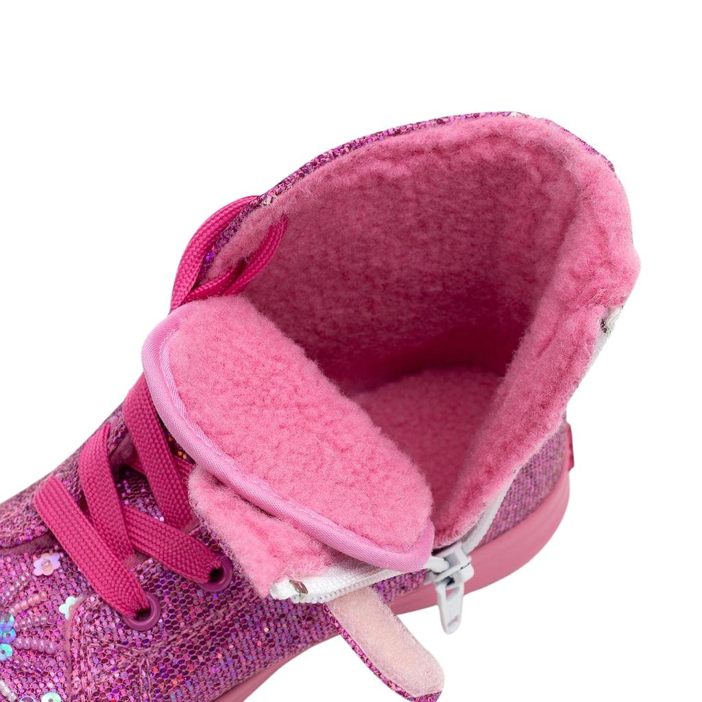 Lelli Kelly LK3861 (RO66) Dafne Dark Pink Fantasy Warm Lined Baseball Boots - Image 3