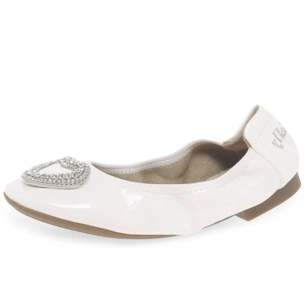 Lelli Kelly LK4108 (AA01) Bianco Patent Heart Magiche Shoes - Image 12