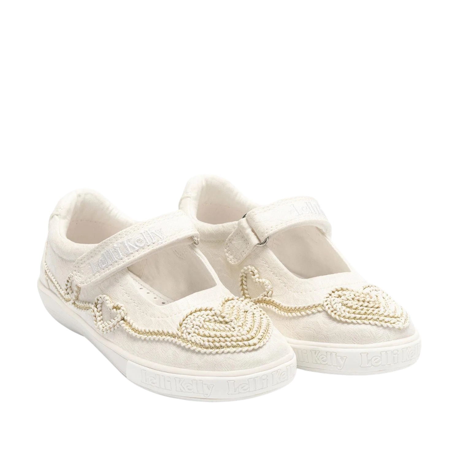 Lelli Kelly LK4169 (BI01) Egle White Canvas Dolly Shoe - Image 5