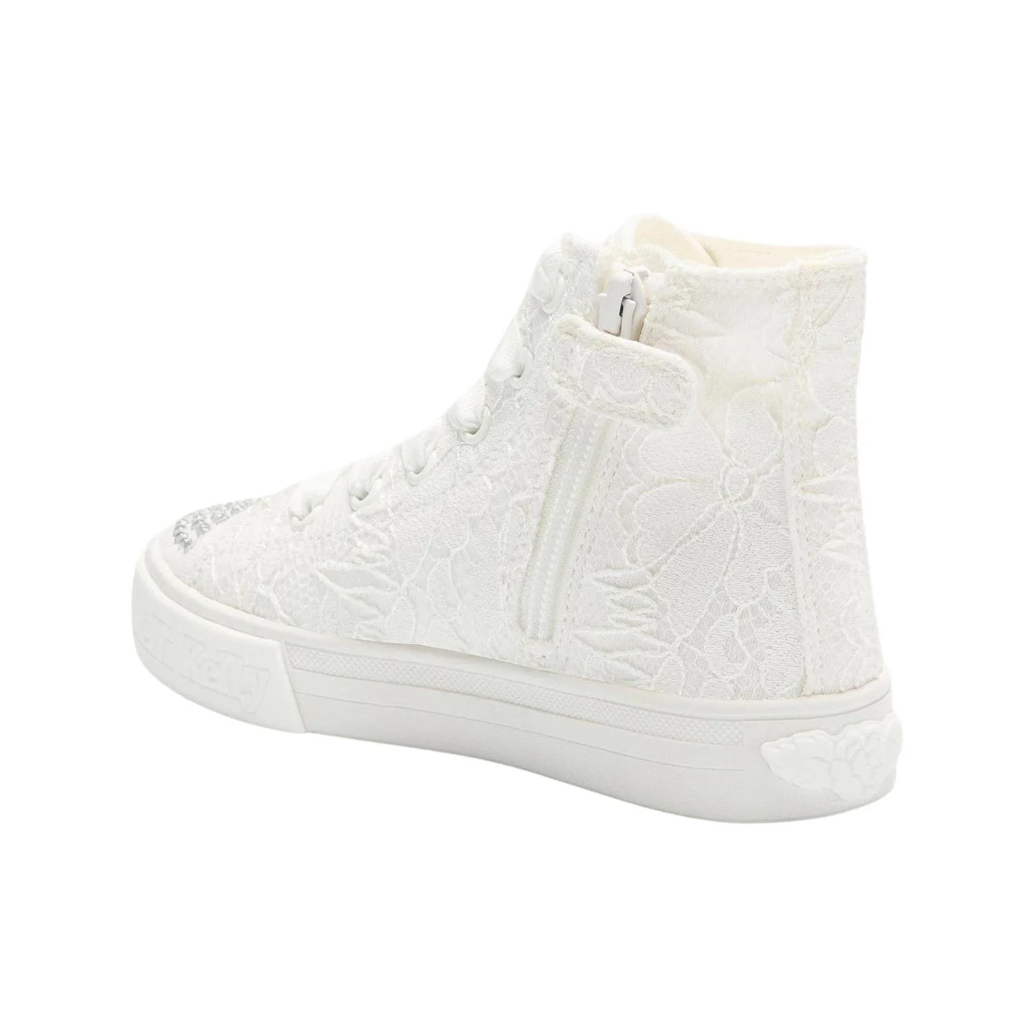 Lelli Kelly LK4177 (BI01) Clizia White Lace Diamante Baseball Boots - Image 57