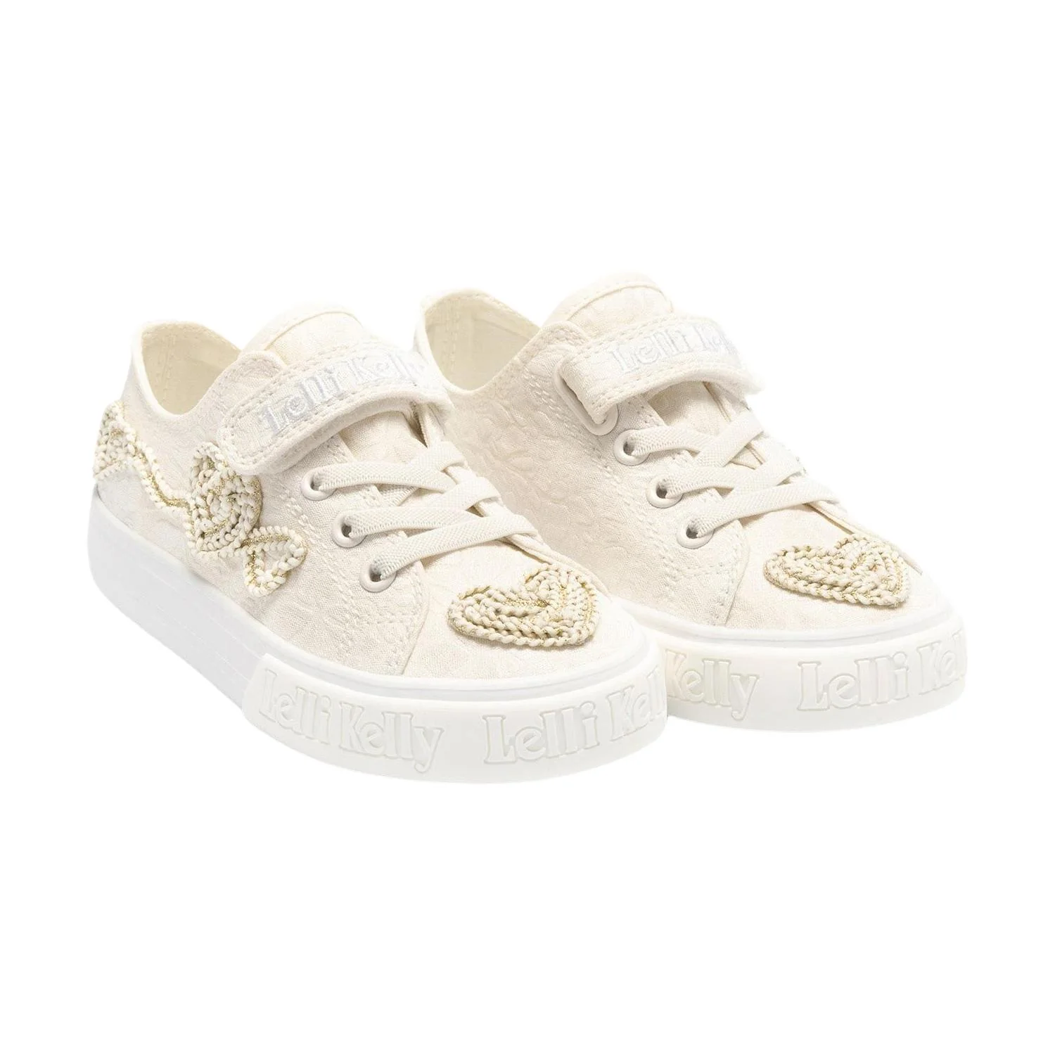 Lelli Kelly LK4179 (BI01) Sharon Low White Canvas Baseball Shoe