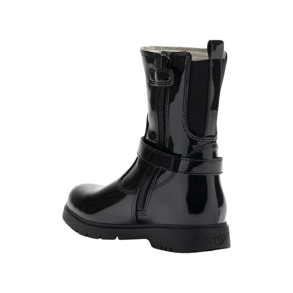 Lelli Kelly LK4340 (NE01) Alyssa CVR Black Patent Diamante Flower Ankle Boots - Image 3