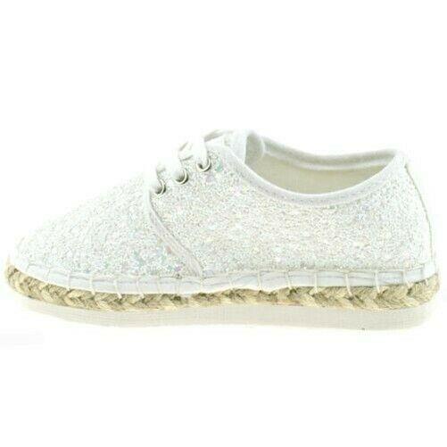 Lelli Kelly LK4608 (LA01) Bianco Glitter Ibiza Lightweight Espadrille Shoes - Image 9