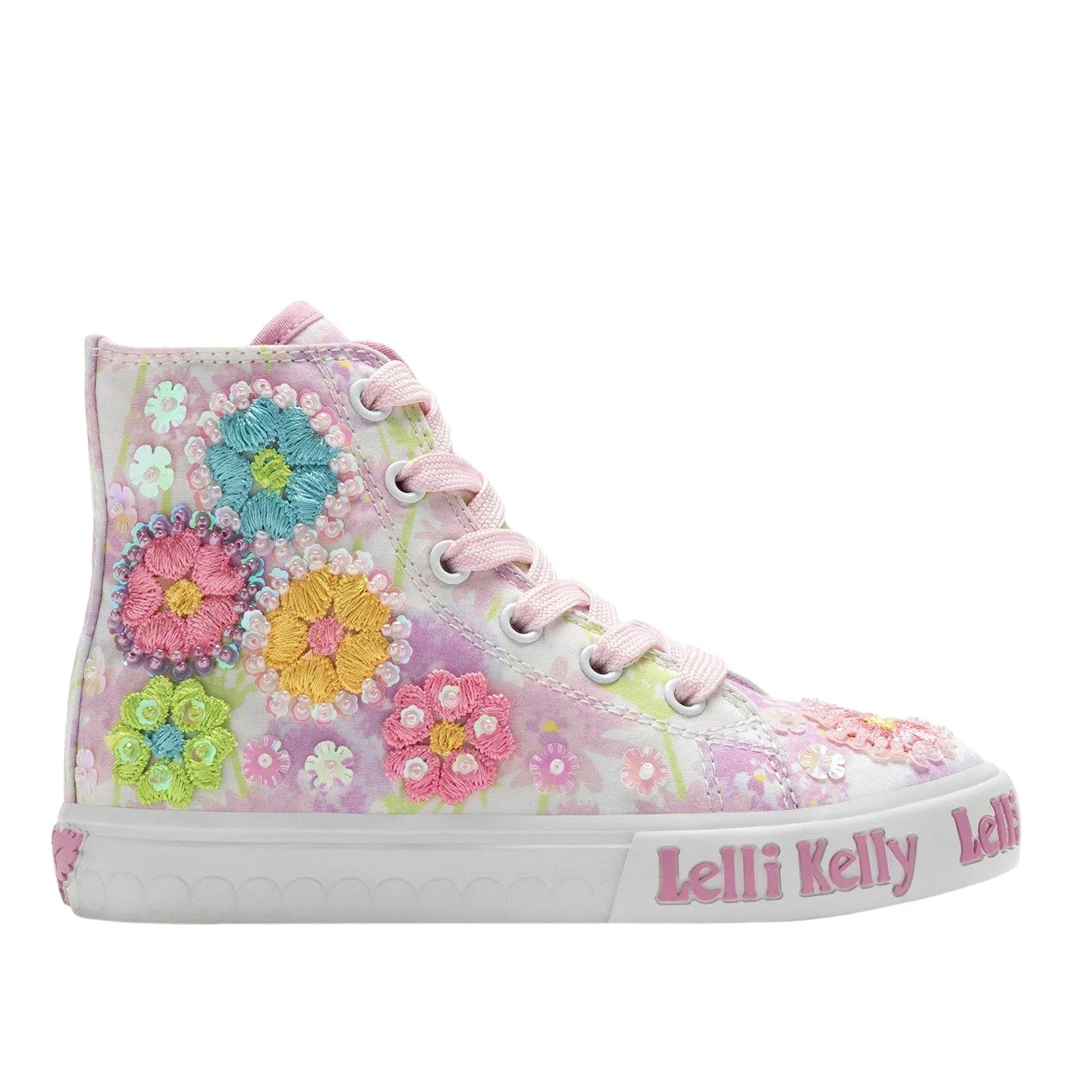 Lelli Kelly Eloise Mid White Canvas Baseball Boots LK4910