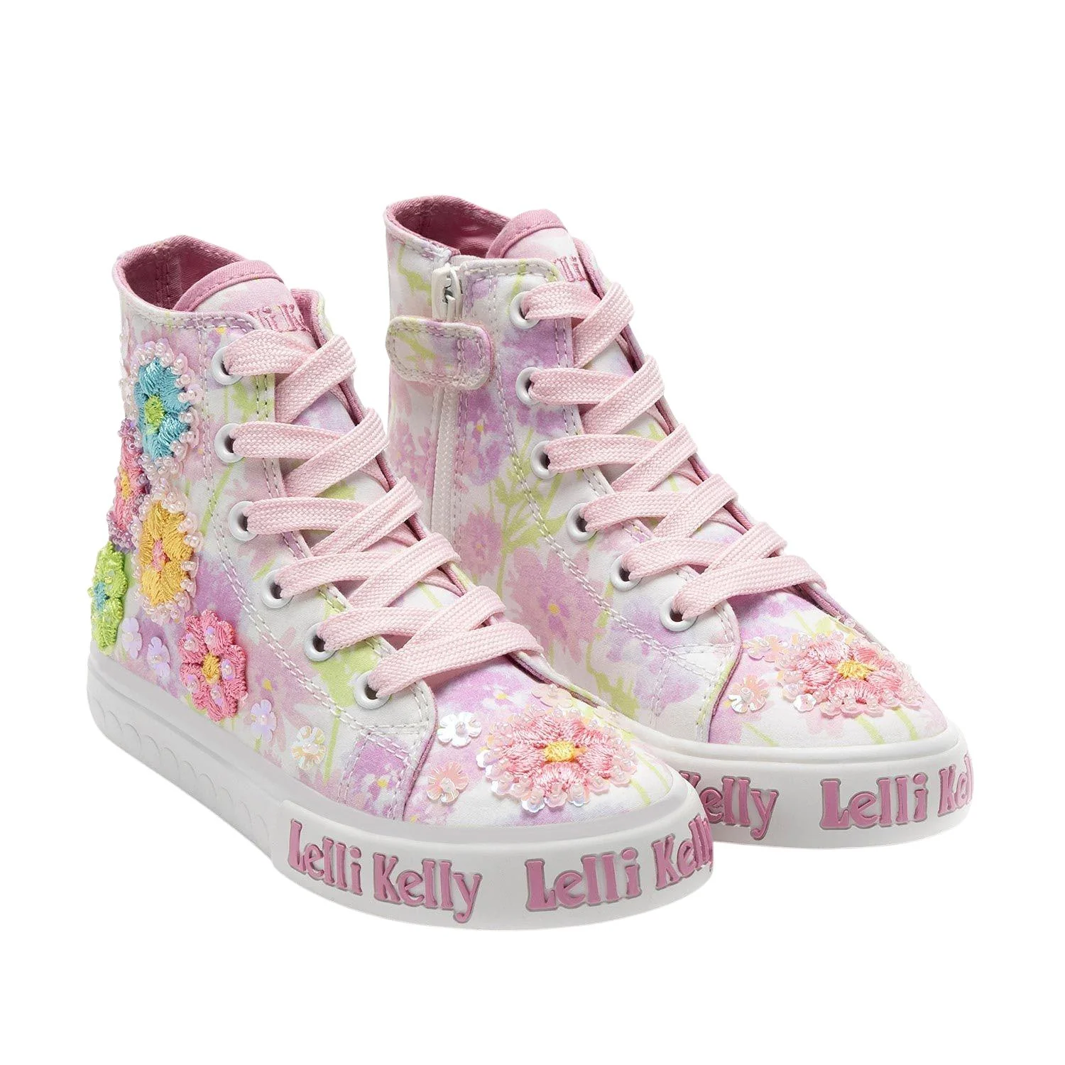 Lelli Kelly Eloise Mid White Canvas Baseball Boots LK4910 - Image 3
