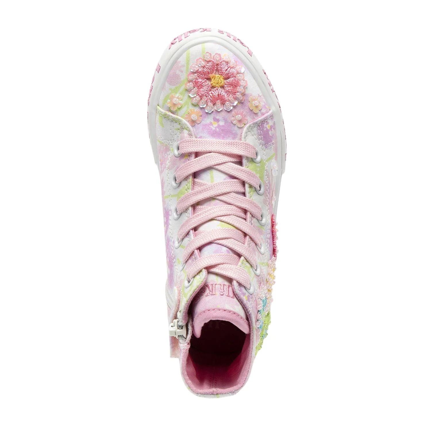 Lelli Kelly Eloise Mid White Canvas Baseball Boots LK4910 - Image 4