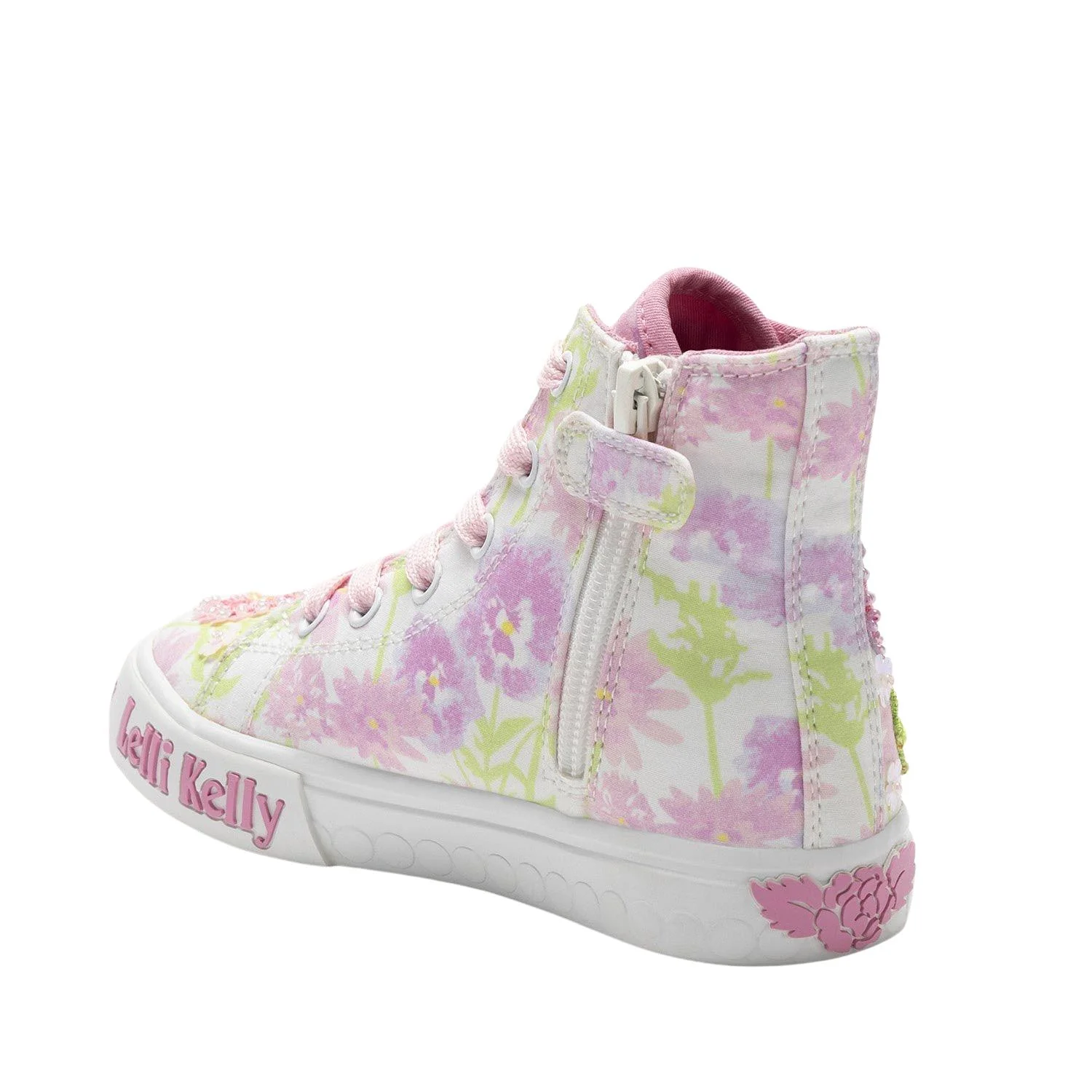 Lelli Kelly Eloise Mid White Canvas Baseball Boots LK4910 - Image 5