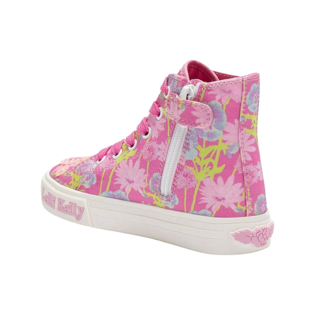 Lelli Kelly Eloise Mid Fuchsia Canvas Baseball Boots LK4910 - Image 3