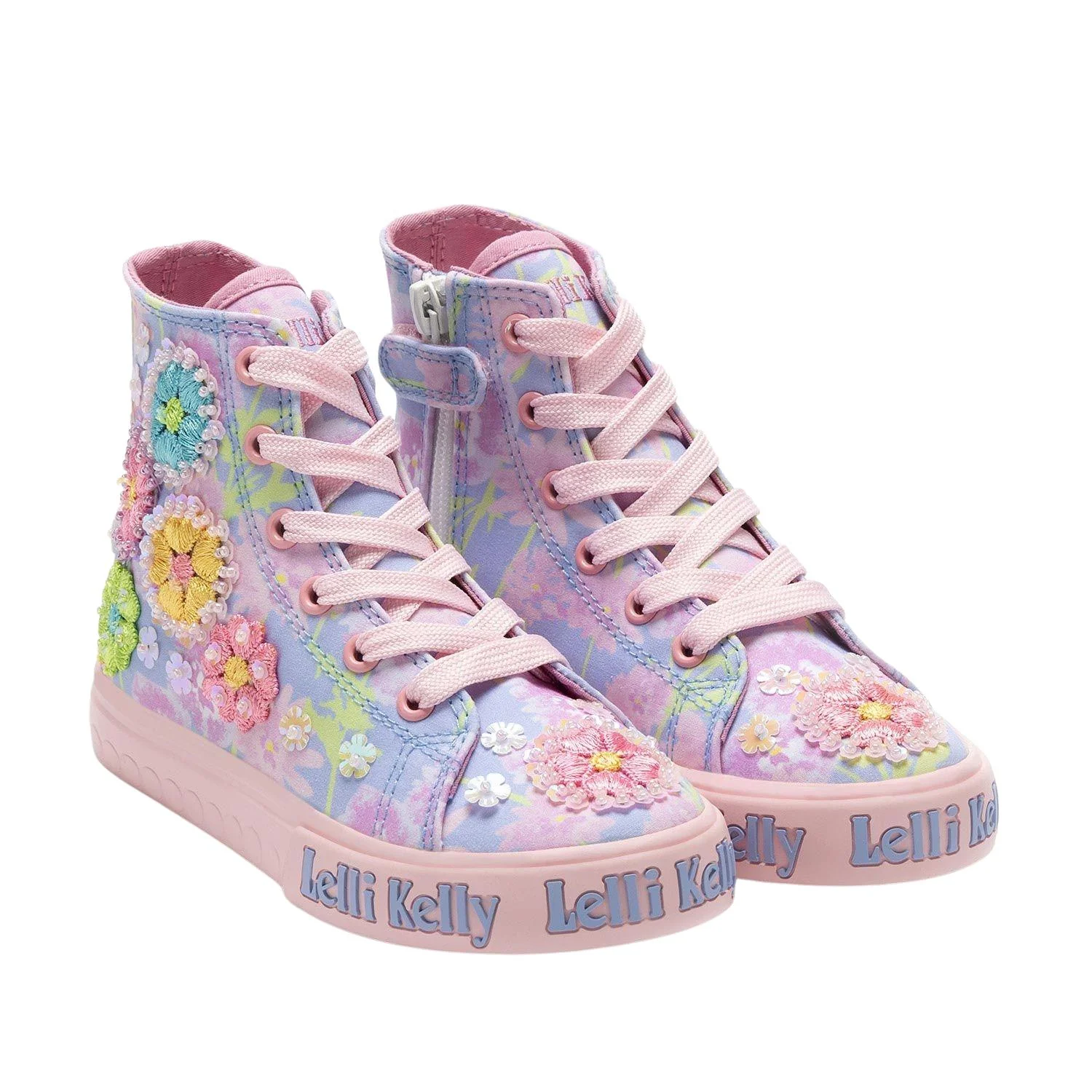 Lelli Kelly Eloise Mid Lilac Canvas Baseball Boots LK4910 - Image 3