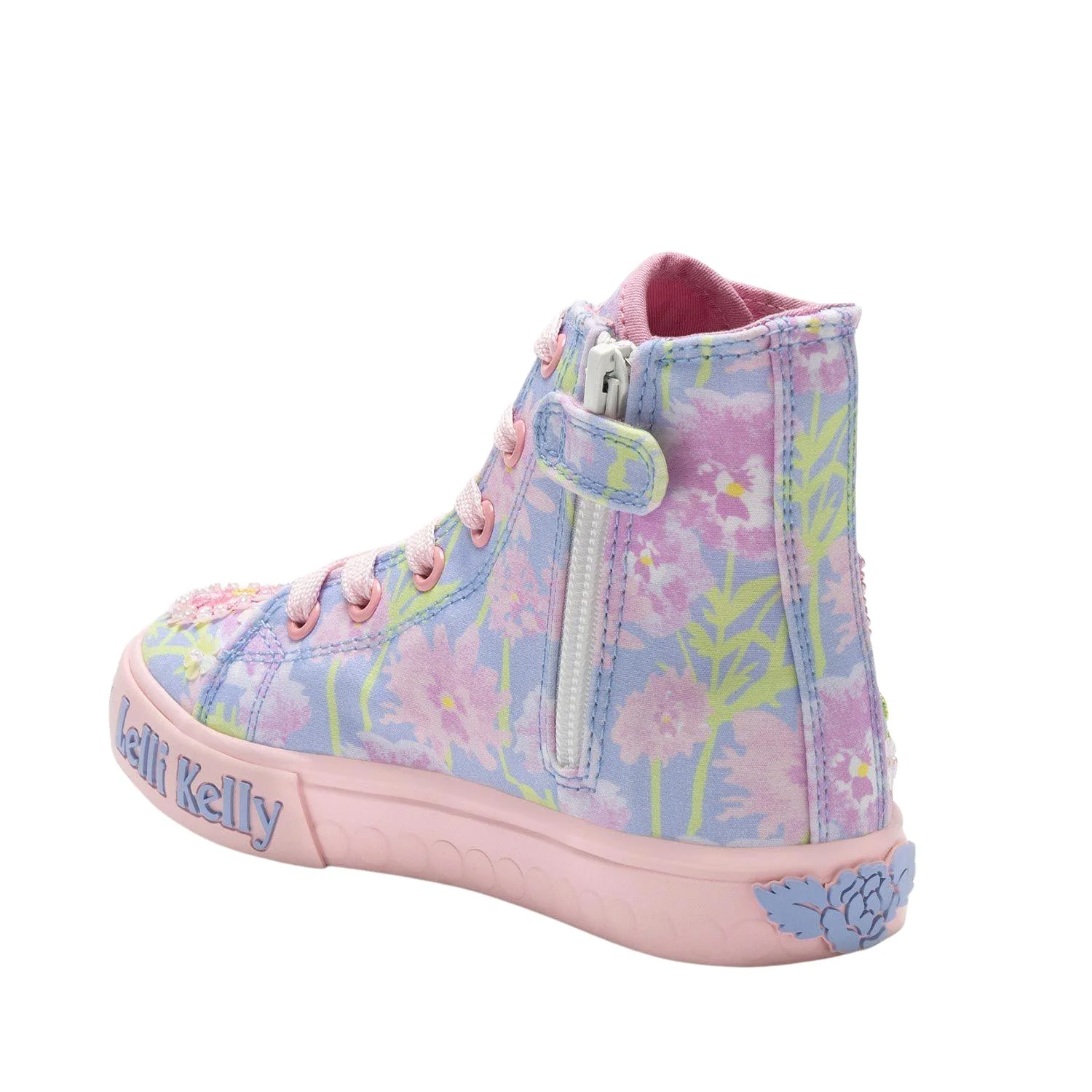 Lelli Kelly Eloise Mid Lilac Canvas Baseball Boots LK4910 - Image 5