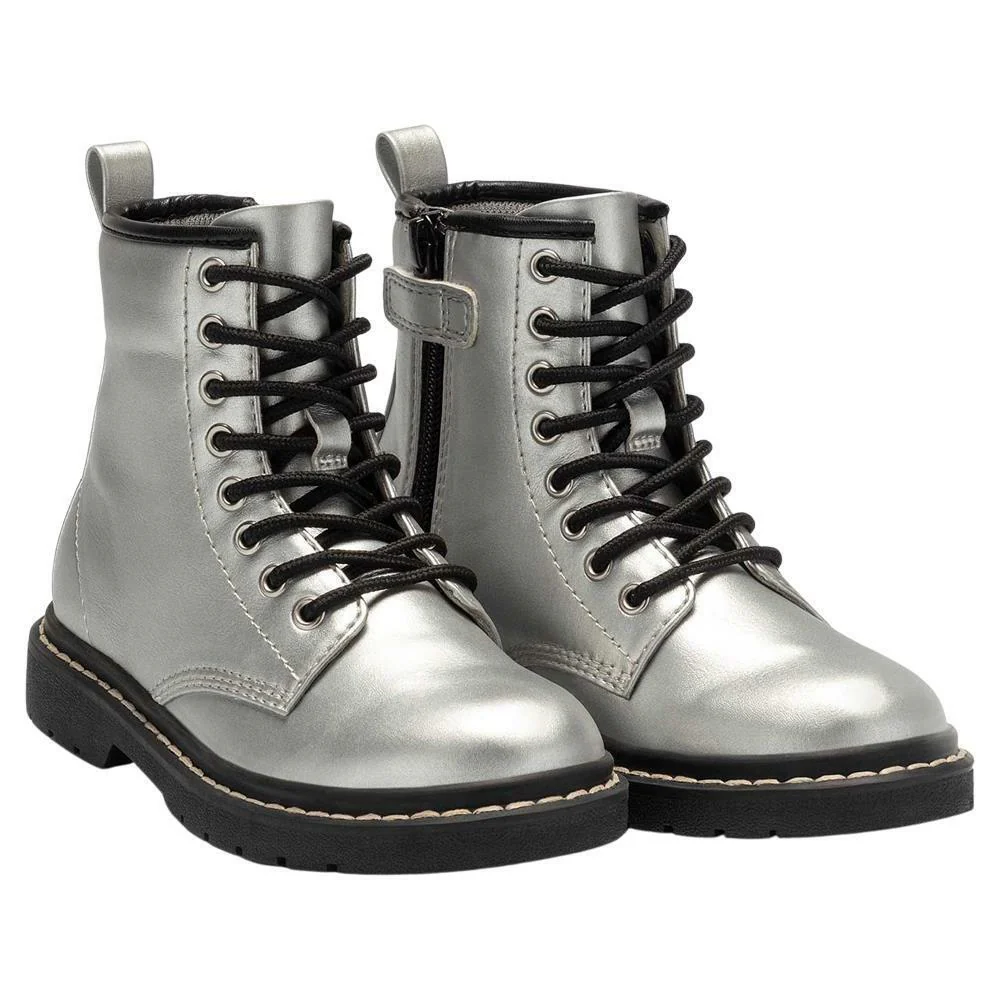 Lelli Kelly LK7500 (HH02) Sofia Metallic Argento Ankle Boots - Image 7