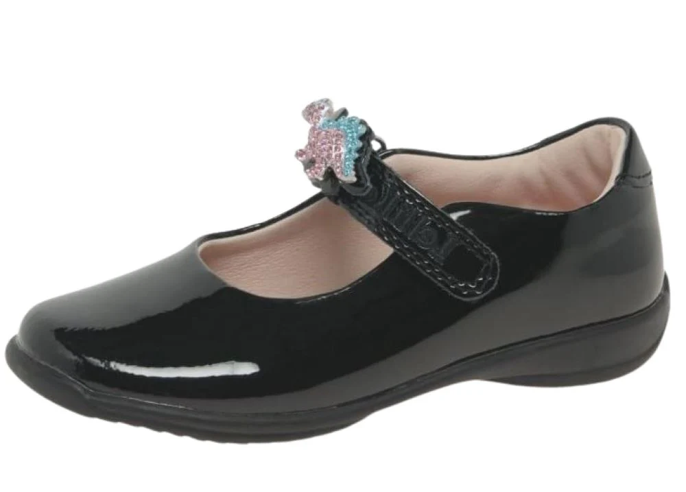 Lelli Kelly LK8117 Dino 2 Black Patent F Fitting School Shoes UK12 EU31 - Image 5