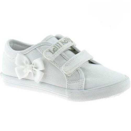 Lelli Kelly LK8199 (BA01) White Lily Canvas School Pumps - Image 84