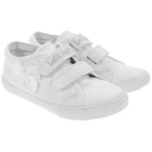 Lelli Kelly LK8199 (BA01) White Lily Canvas School Pumps - Image 92