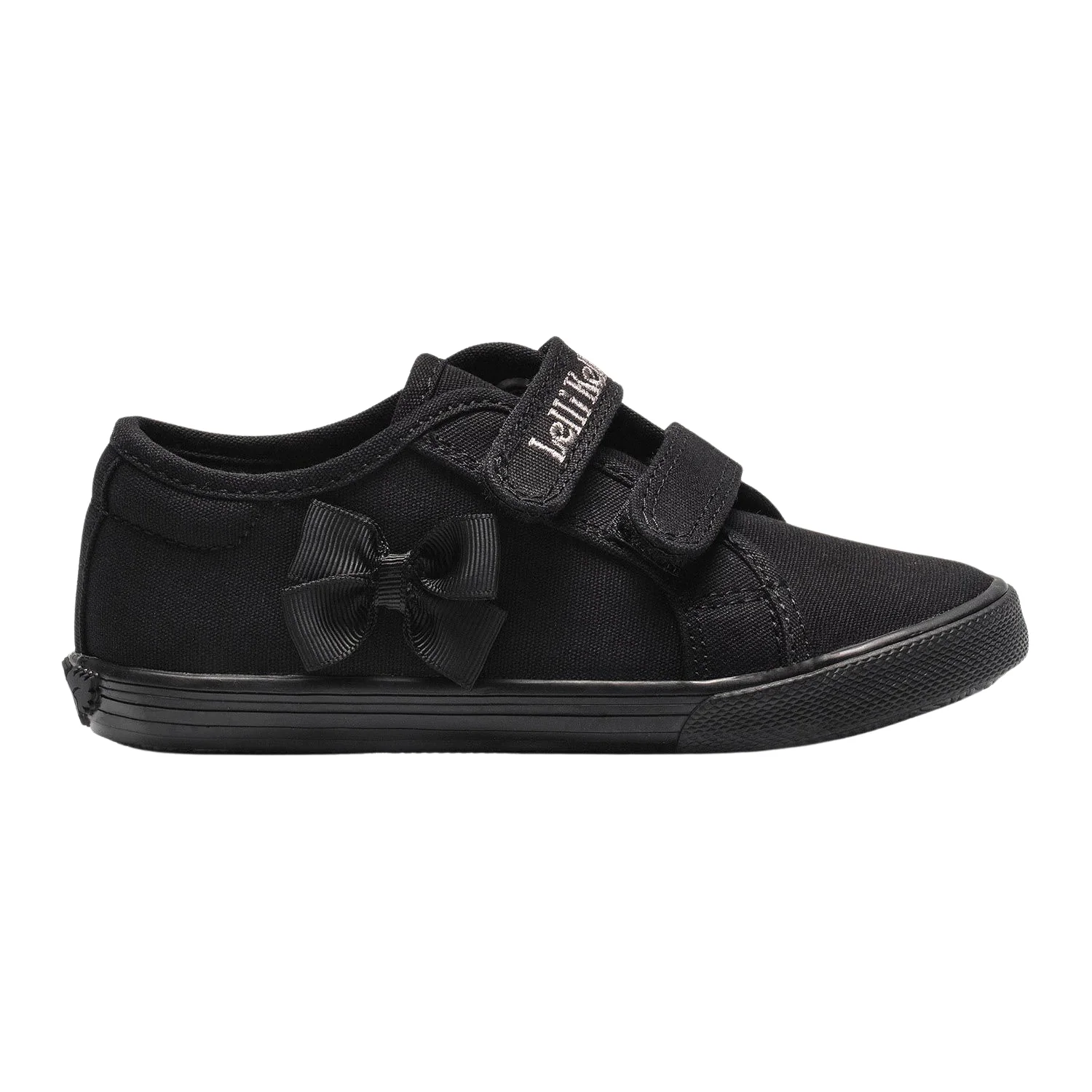 Lelli Kelly Black Canvas School Pumps Lily LK8199 (BB01) - Image 4