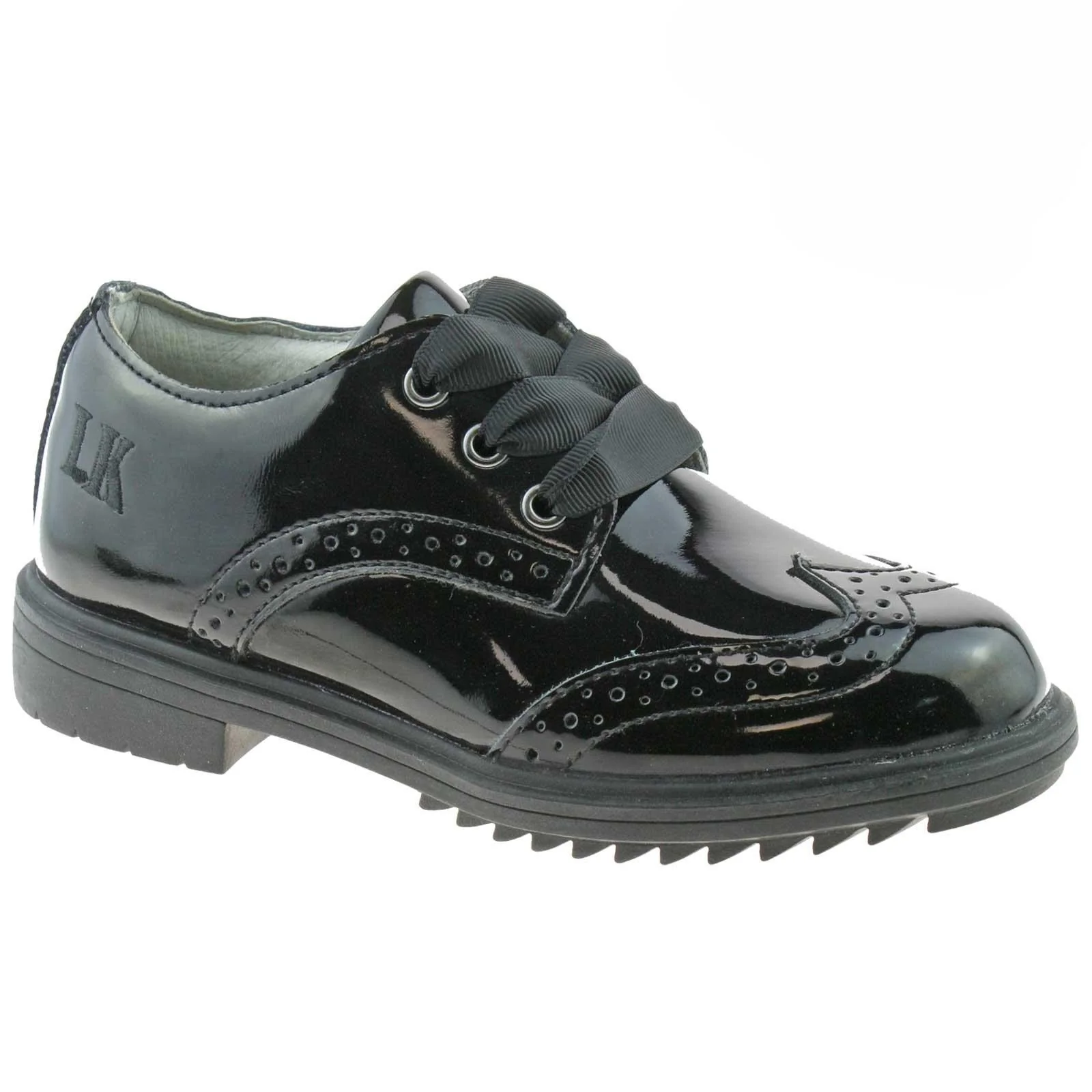 Lelli Kelly LK8272 (DB01) Kara Black Patent School Shoes F Fitting - Image 2