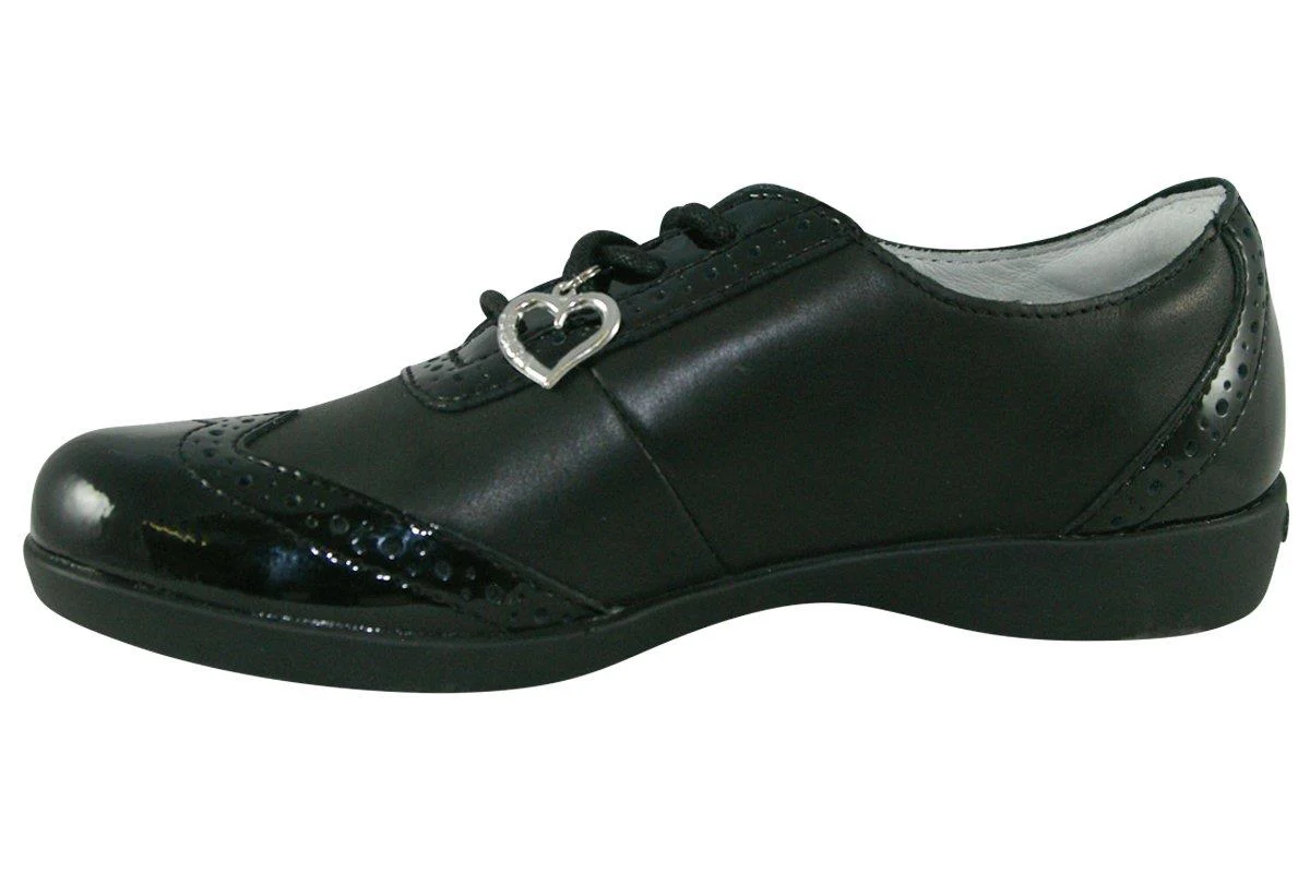Lelli Kelly LK8281 (DB01) Kimberly Black Patent Brogue School Shoes F Width - Image 2