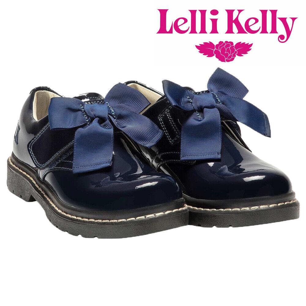 Lelli Kelly LK8284 (DE01) Irene SNR Navy Blue Patent School Shoes F Width - Image 6