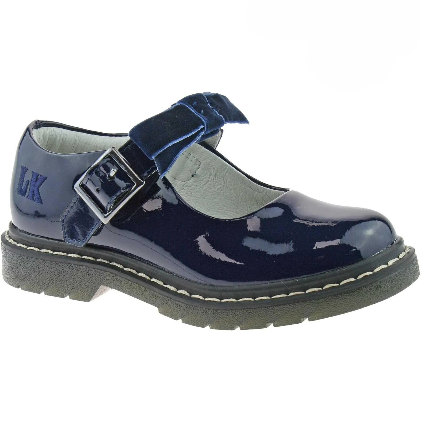 Lelli Kelly LK8286 (DE01) Frankie SNR Navy Patent School Shoes F Fitting - Image 3