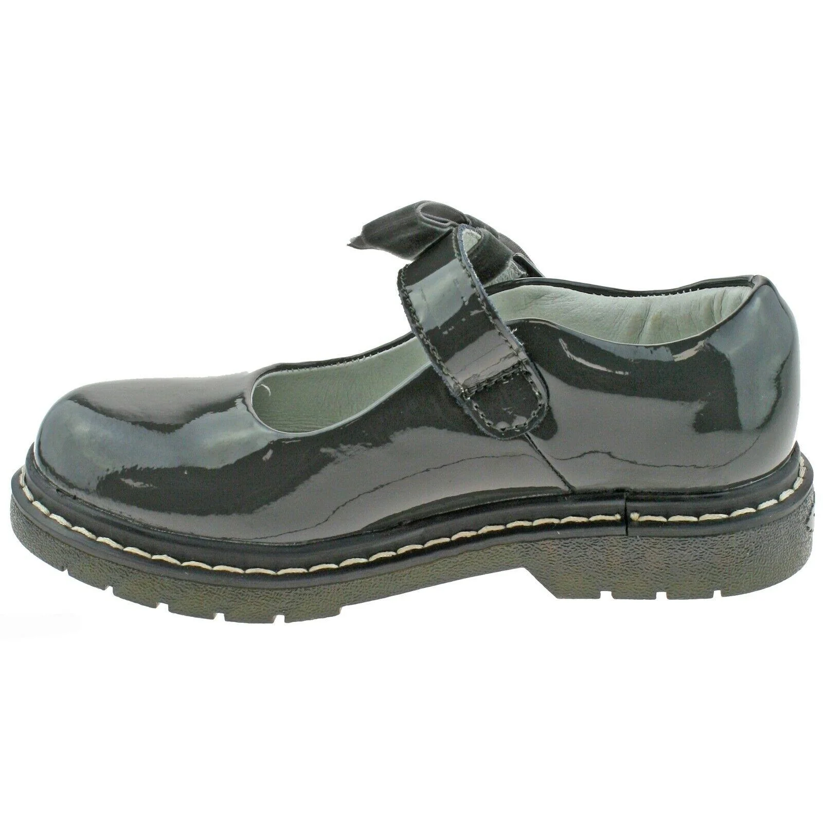 Lelli Kelly LK8286 (DR01) Frankie SNR Grey Patent School Shoes F Fitting - Image 2