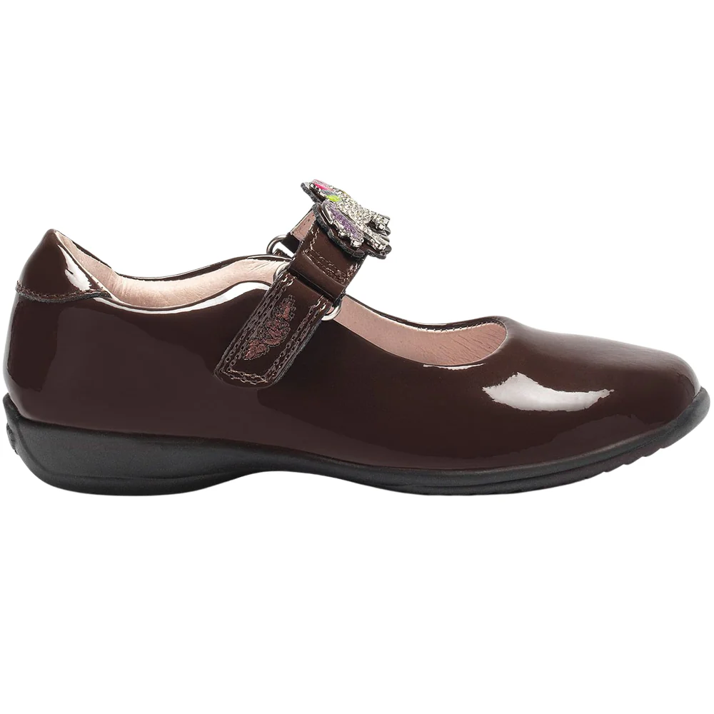 Lelli Kelly LK8312 (DJ01) Blossom Brown Patent Interchangeable F Fit School Shoes - Image 4