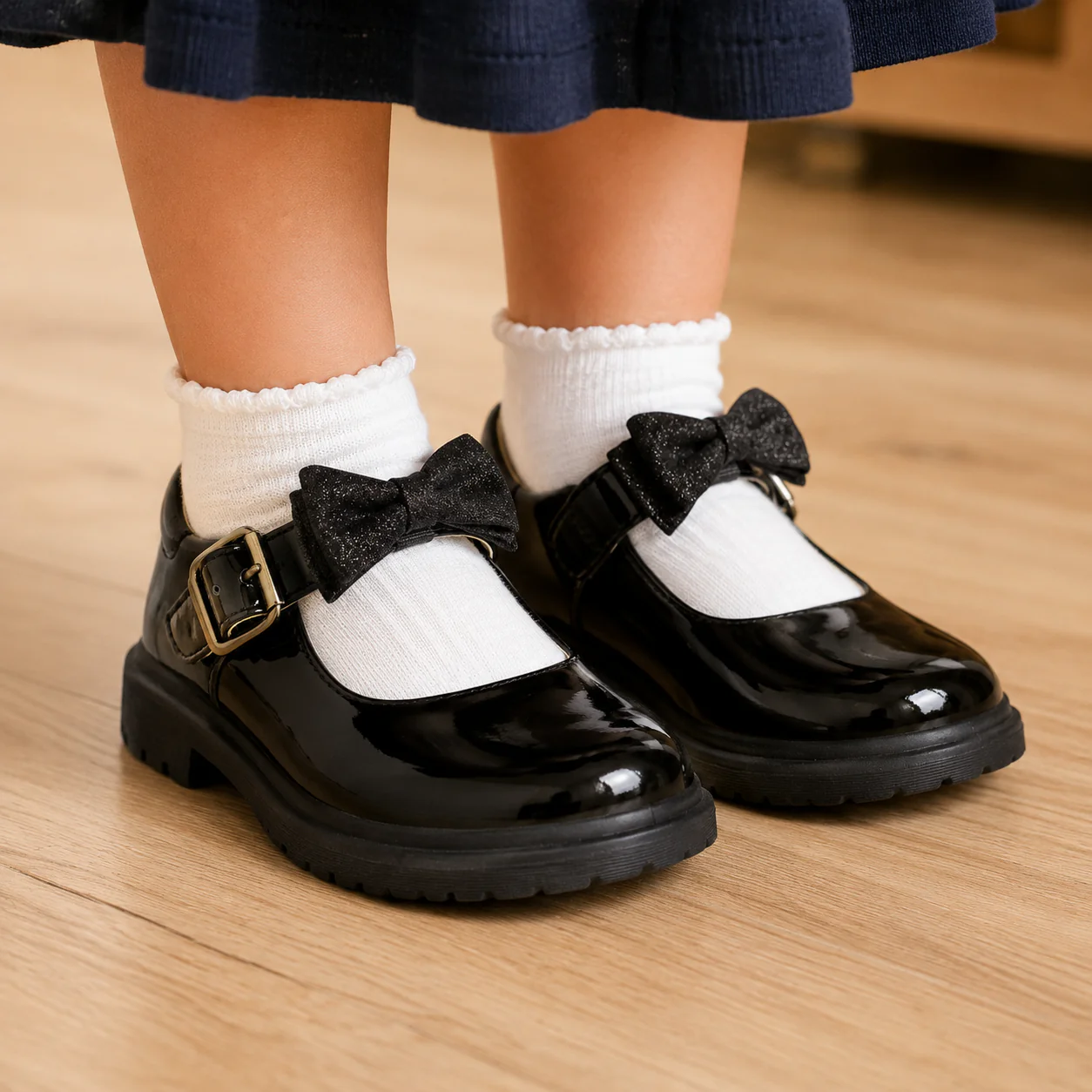 Lelli Kelly Mollie Bow Black Patent School Shoes LK8359 (DB01) - Image 5